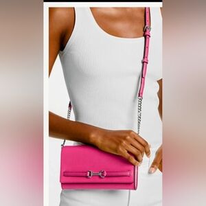 Michael Kors Pink Leather Chain Strap Bag